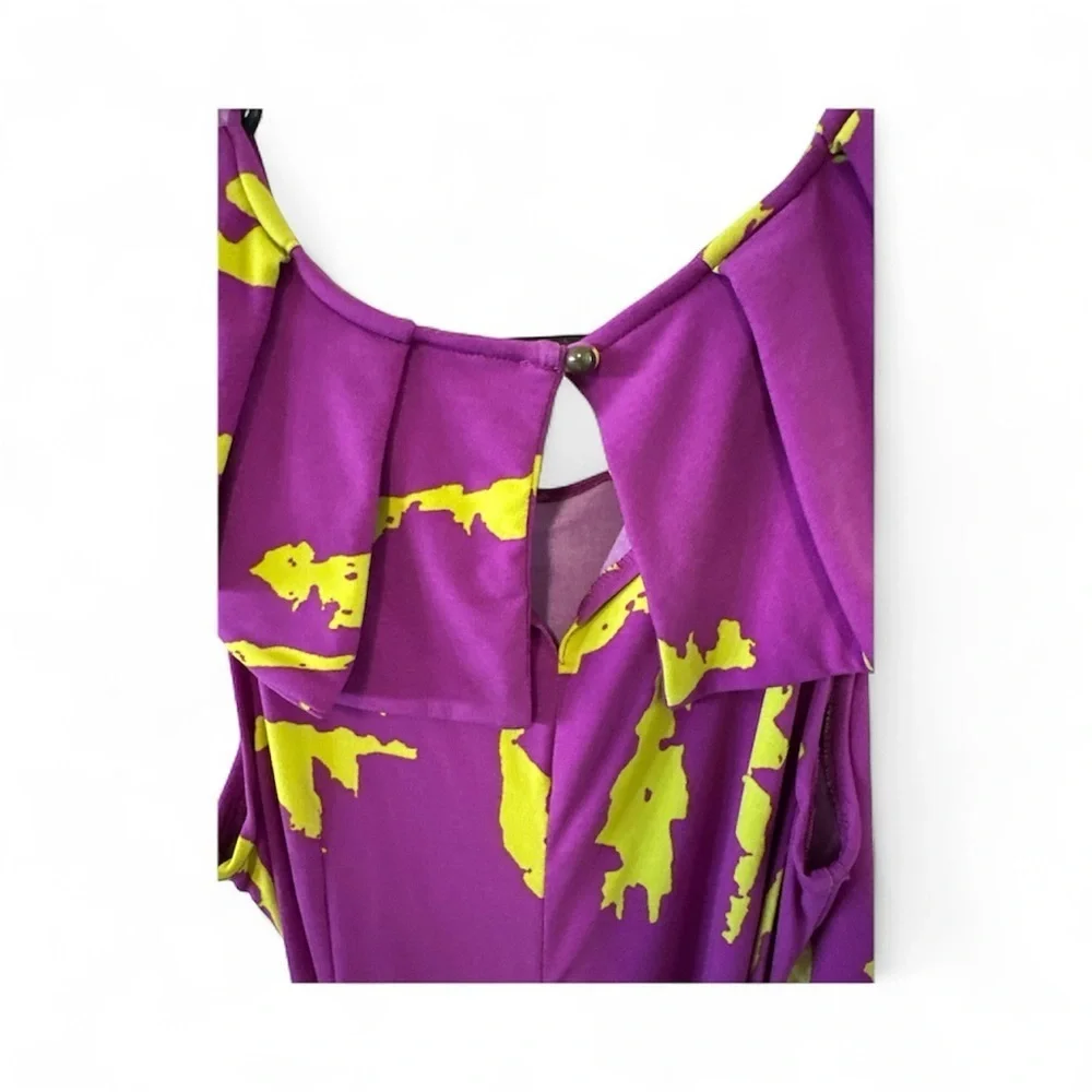 Rampage Purple and Yellow Backless Dress